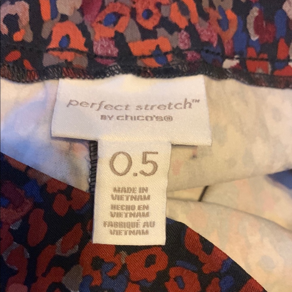 Chico's Perfect Stretch Ankle Pants - Red and Blue